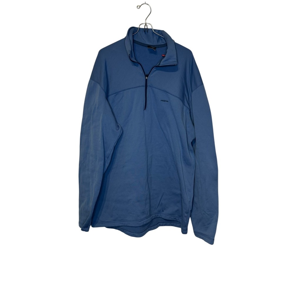 Patagonia Mens Sweater Capilene 1/4 Zip Lightweight Fleece Pull Over Blue XL